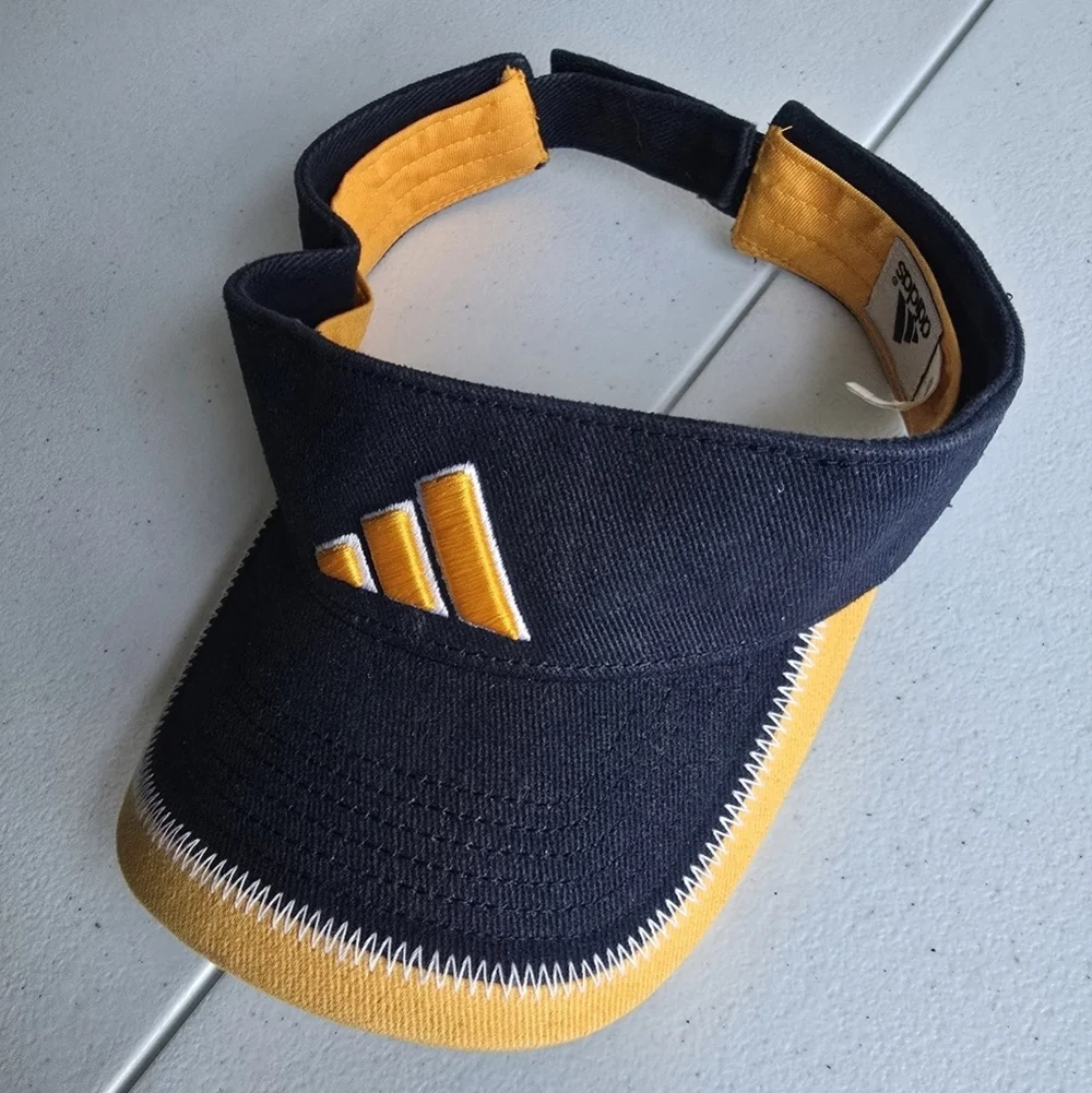 Adidas Retro blue yellow Adjustable Strap Visor Unisex
